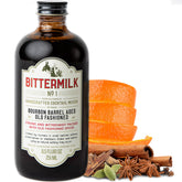 Bittermilk No.1 front label showing product and vintage design benefit clarity