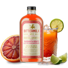 Bittermilk No.8 front label showing mixer identity and serving suggestion