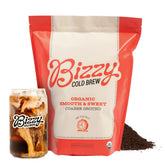 Bizzy front packaging 2 lb bag showing brand and easy cold brew use benefit