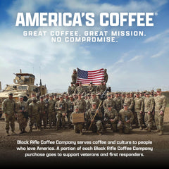 Black Rifle Coffee brewing in a drip machine to show easy use and reliable flavor