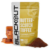 Blackout Coffee Co. front pouch showing branding and flavor for easy recognition and appeal