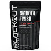 Blackout Coffee Co. front packaging showing 12 oz bag and branding benefit of freshness
