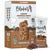 Blake's front packaging showing 24-count box and chocolate chip appeal, convenient supply
