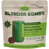 Blender Bombs front packaging showing 5 oz tub and label, clear convenience shown