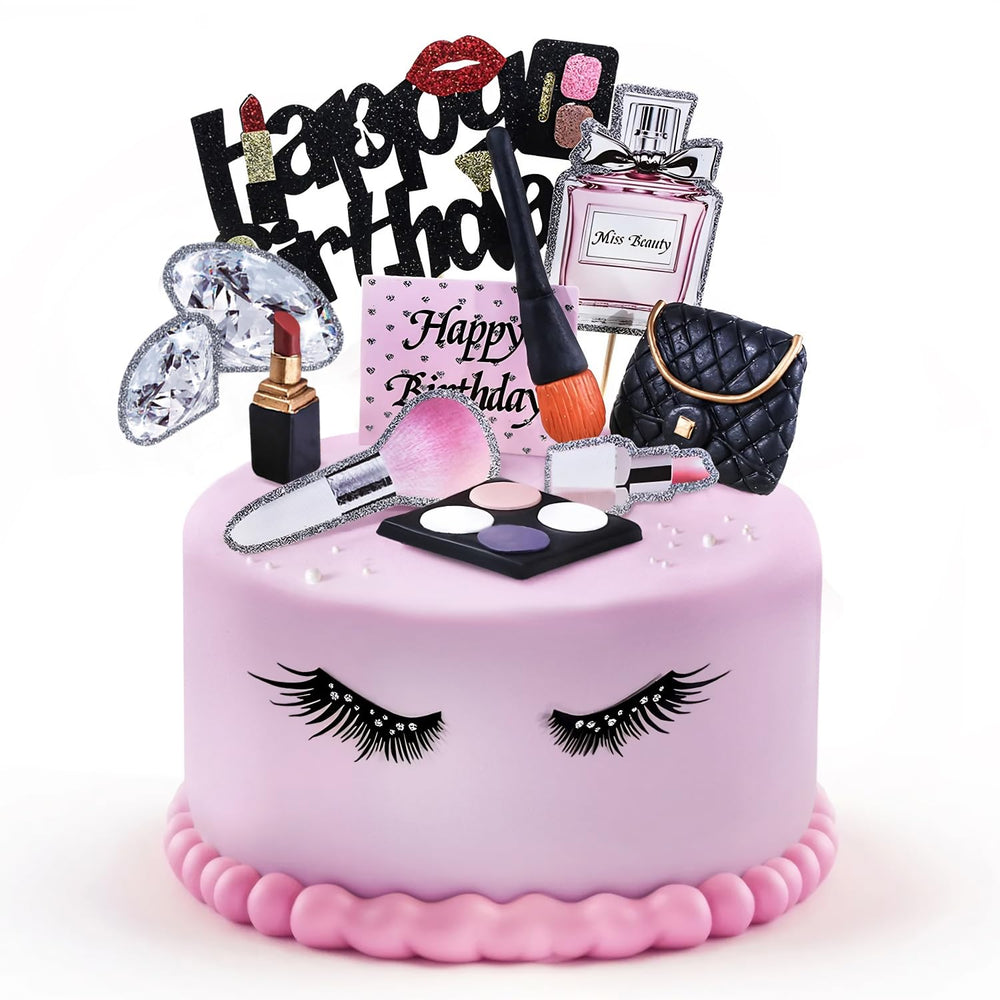 BlingABC large happy birthday topper front view showing focal decoration and sparkle