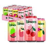 Bloom Nutrition front packaging of 12-pack showing variety and convenience