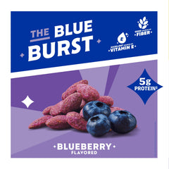 Blue Diamond open bag revealing roasted almonds texture and bite-sized convenience for snacking