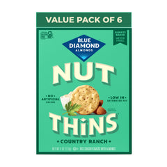 Blue Diamond front packaging showing six 4oz boxes and benefit of bulk convenience