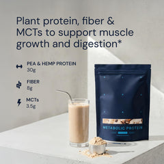Blueprint Bryan Johnson mixed chai shake in glass for post-workout benefit