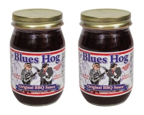 Blues Hog original bottle front view showing label and thick sauce benefit