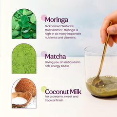 Blume prepared hot matcha latte in cup demonstrating creamy comforting energy