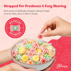 Blunon candy in glass bowl for countertop display welcoming guests