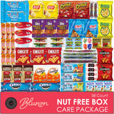 Blunon front of box showing nut free variety — clear allergy-safe choice