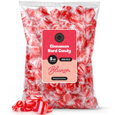 Blunon front packaging showing cinnamon discs and 5 lb bulk value, great for events