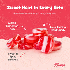 Blunon texture edge view showing hard-candy finish for slow-dissolving enjoyment