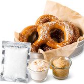 B.N.D TOP front packaging showing 10-box and vacuum-sealed pretzels for convenience