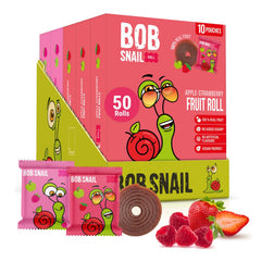 Bob Snail front pack showing strawberry raspberry flavor and family value