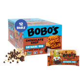 Bobo's front packaging showing chocolate chip oat bars and benefits