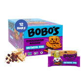 Bobo's front packaging showing cinnamon raisin bars and brand — clear product view