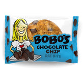 Bobo's front box of chocolate chip bites showing full packaging and convenience