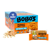 Bobo's front packaging showing 12-count peanut butter bars and benefits