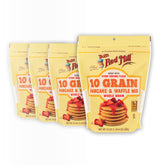 Bob's Red Mill front packaging showing 10 Grain Pancake Mix and clear ingredient listing for pantry convenience