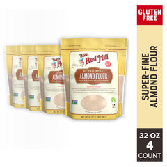 Bob's Red Mill almonds beside flour illustrating single-ingredient quality