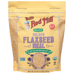 Bob's Red Mill close-up of ground flaxseed texture for smooth mixing