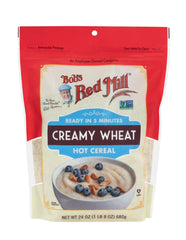 Bob's Red Mill creamy wheat porridge in a bowl, showing smooth texture and warmth