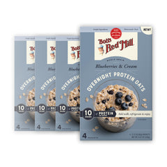 Bob's Red Mill front box showing packet count and blueberry cream benefit