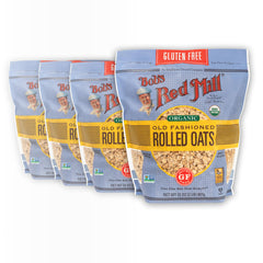 Bob's Red Mill front packaging showing organic gluten free oats for pantry convenience
