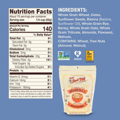 Bob's Red Mill muesli in bowl with milk showing ready-to-eat breakfast convenience