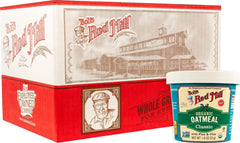 Bob's Red Mill front packaging showing organic gluten free oatmeal cup convenience