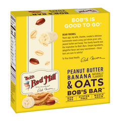 Bob's Red Mill unwrapped bar with visible oats and peanut butter for satisfying texture
