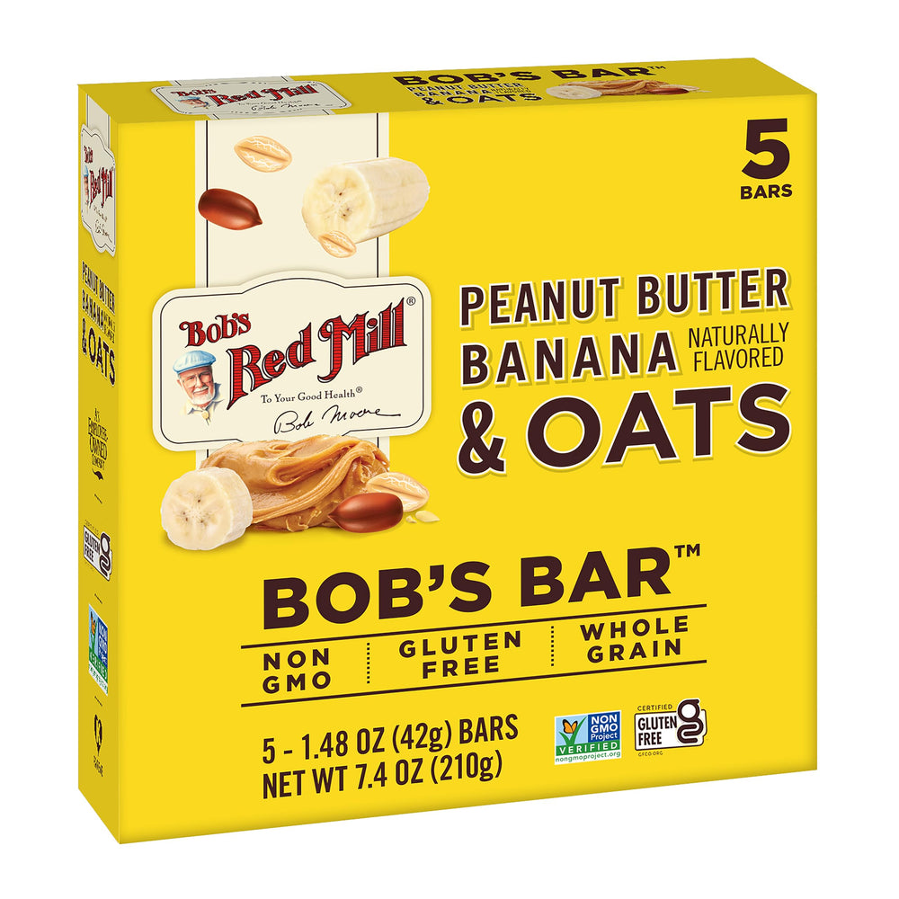 Bob's Red Mill front packaging showing five-bar multipack and quick grab convenience