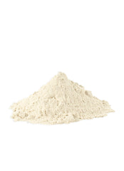 Bob's Red Mill flour poured into ceramic bowl showing fine texture and baking-ready quality