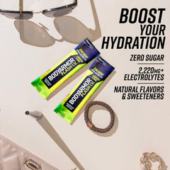 BODYARMOR mixed lemon-lime drink in bottle showing clear hydration benefit