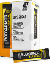 BODYARMOR front packaging showing tropical punch sticks and box benefits