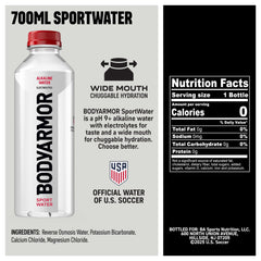 BODYARMOR wide-mouth close-up illustrating easy ice insertion and pouring