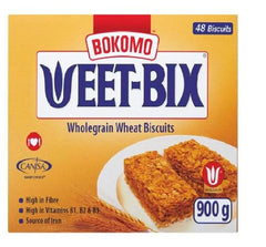Bokomo close-up of compressed wheat biscuit texture highlighting wholegrain flakes