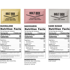 Bolt Box close-up of packet texture showing clear labeling and portion control