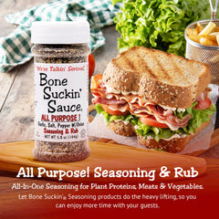 Bone Suckin' seasoning granules close-up revealing texture and balanced salt-pepper mix