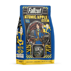 Bones Coffee Company front packaging showing apple pie design and benefits