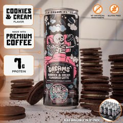 Bones Coffee label close-up highlighting flavor notes and medium-roast details