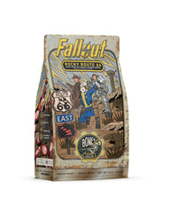 Bones Coffee Company front packaging showing Rocky Route 66 branding and benefit of bold flavored roast
