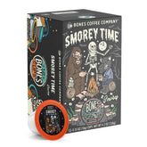 Bones Coffee front packaging showing S'morey Time pods and flavor branding for clear identification