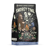Bones Coffee Company front packaging showing S'morey Time branding and 12 oz size for easy identification