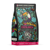 Bones Coffee Company front packaging showing 12 oz bag and roast benefit