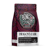 Bones Coffee Company front packaging showing bold brand and roast benefits