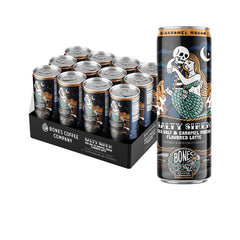 Bones Coffee Company front view of can showing branding and flavor